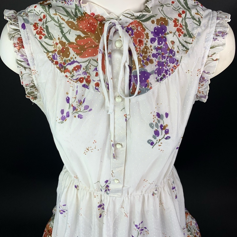 Vintage White Floral Dress